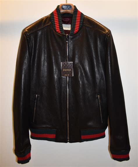 gucci leather jacket mens replica|gucci tiger leather jacket.